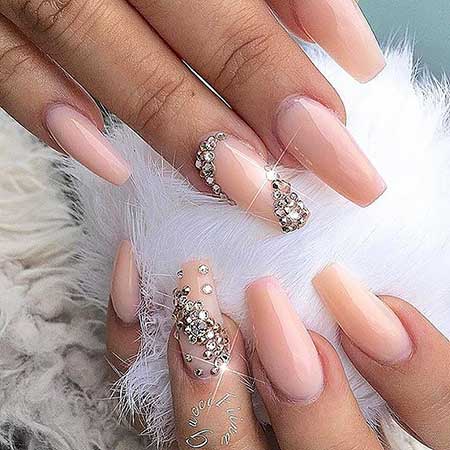 Coffin Nails with Diamonds