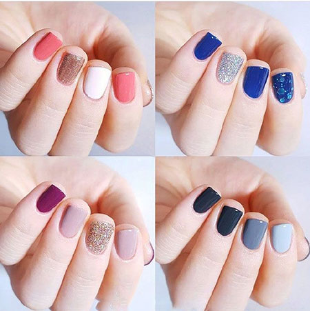 Color Combinations, Nail, Moon, Simple, Phases, Easy