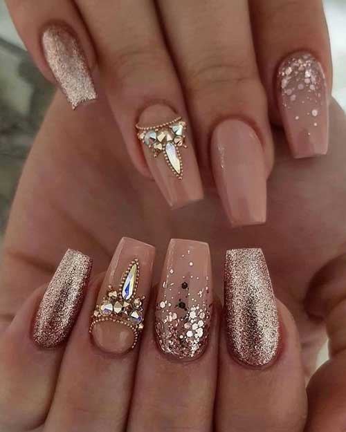 Nails with Rhinestones